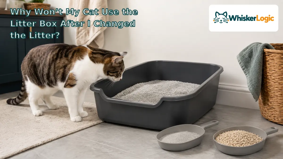 Cat hesitating to use a litter box after the litter was changed