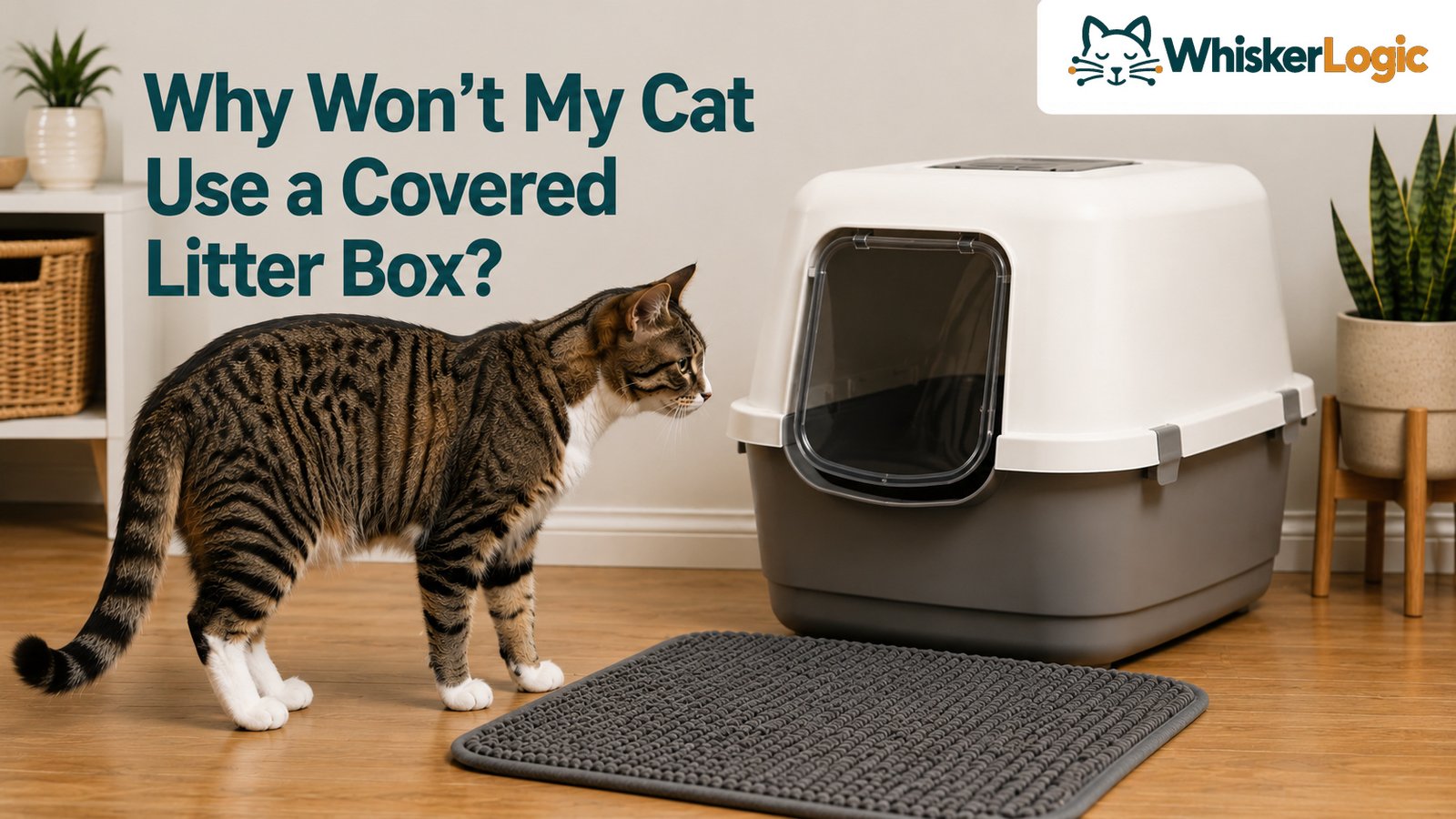 Cat won't use a covered litter box and hesitates at the entrance